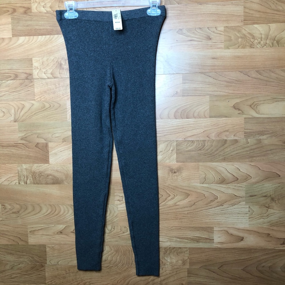 DECREE Heather Charcoal Gray Ribbed Med. Length